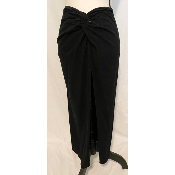 Mahina Boutique Dresses & Skirts - Mahina Maui Boutique Black Linen Skirt Cover-Up S